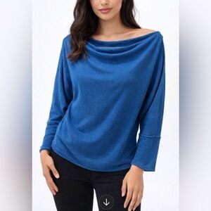 We The Free Vibrant Blue Knit Top